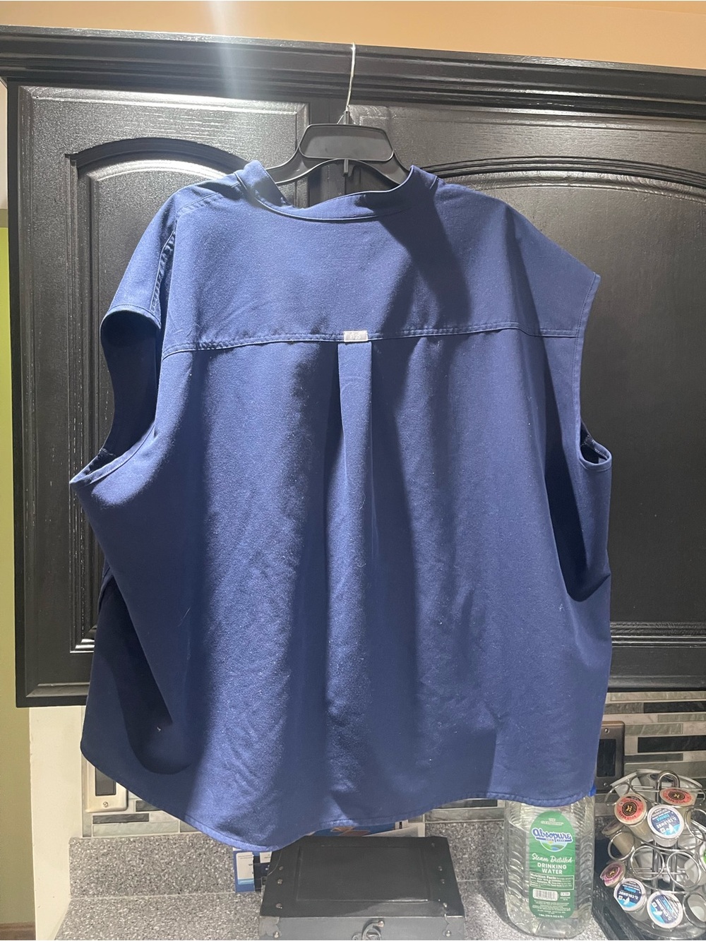 Figs Rafaela Scrub Top Women's 4XL Oversized Mandarin Collar Navy Blue - Picture 3 of 6